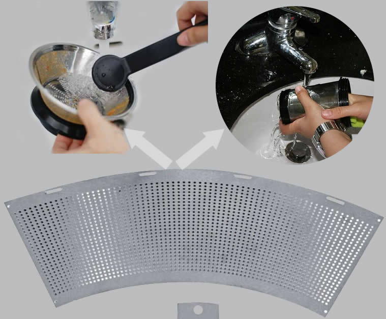Stainless steel wire mesh filter clearing
